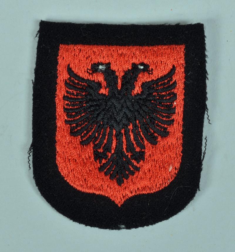 GERMAN WWII ALBANIAN VOLUNTEER ARM SHIELD.