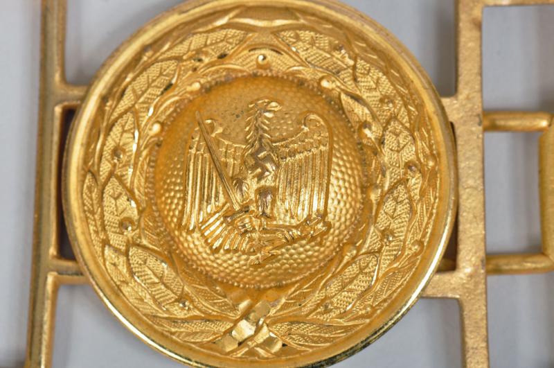Original German WWII Prison Penal Service Official's Gilt Brass Belt B –  International Military Antiques