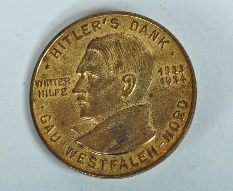 GERMN WWII ADOLF HITLER WESTFALEN NORD BADGE.