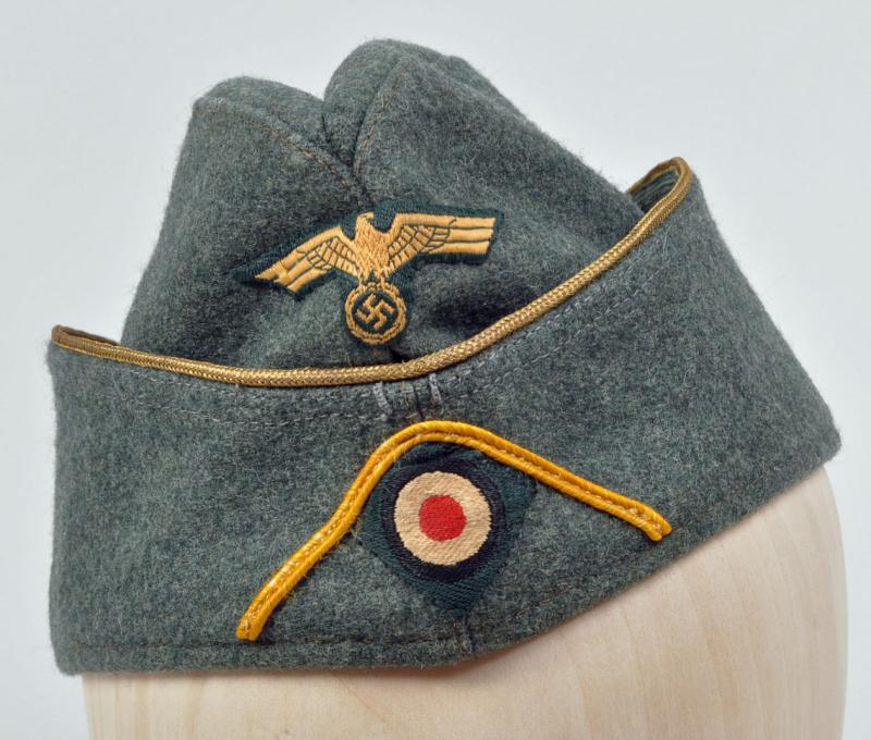 GERMAN WWII COASTAL ARTILLERY OFFICERS OVERSEAS CAP.