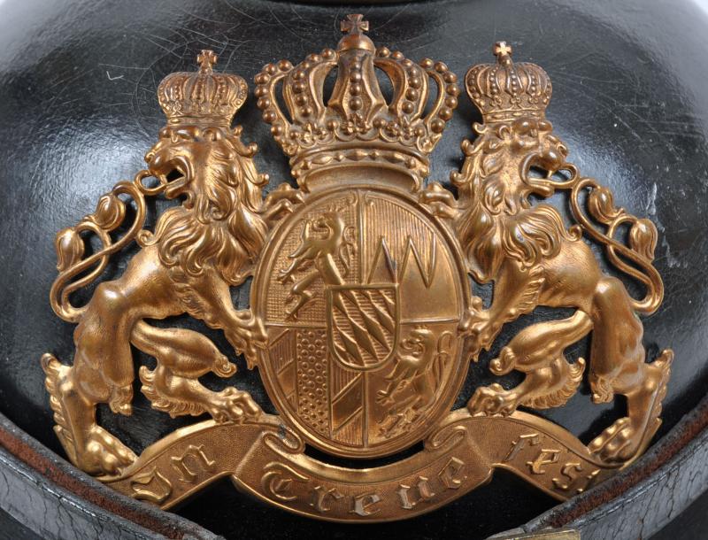GERMAN WWI BAVARIAN 12TH INFANTRY REGIMENT PICKELHAUBE.
