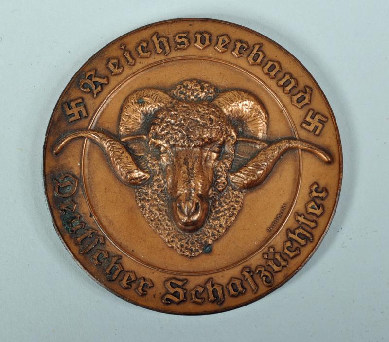 GERMAN WWII SHEEP REARERS ASSOCIATION PLAQUE.