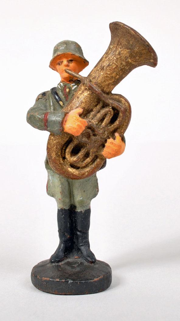 GERMAN WWII ELASTOLIN TROMBONIST.