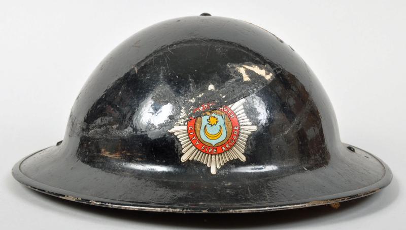 Regimentals BRITISH WWII PORTSMOUTH FIRE BRIGADE BRODIE HELMET