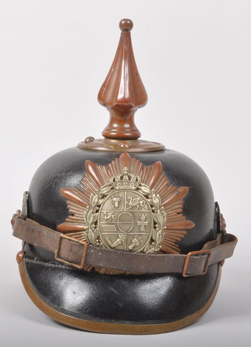 GERMAN WWI MECKLENBURG SCHWERIN REGIMENT 90 PICKELHAUBE.