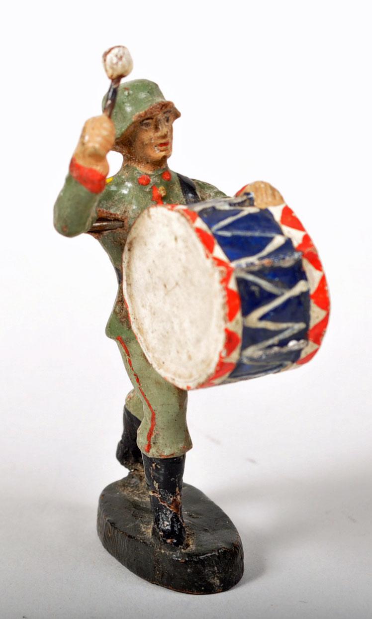 GERMAN WWII ELASTOLIN MARCHING DRUMMER.