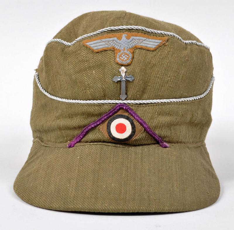 GERMAN WWII AFRIKA KORPS CHAPLAINS M.40 VISORED FIELD CAP.