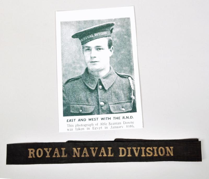 BRITISH WWI ROYAL NAVAL DIVISION CAP TALLY.