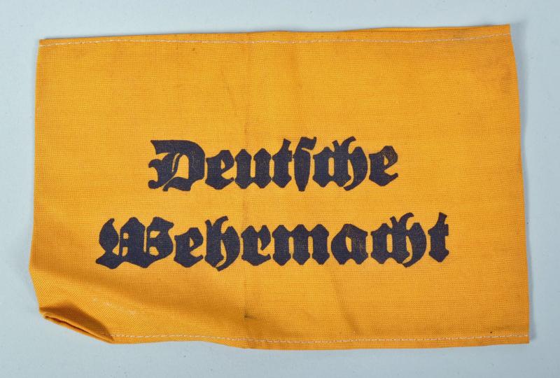 GERMAN WWII DEUTSCHE WEHRMACHT PRINTED ARMBAND.