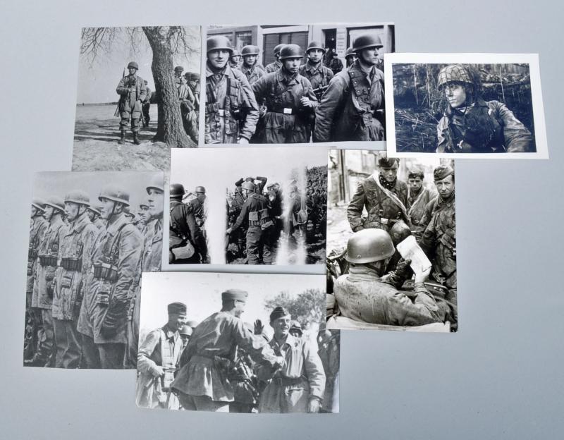 GERMAN WWII 7 PARATROOPER PHOTOGRAPHS.