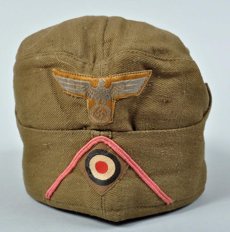 GERMAN WWII AFRIKA KORPS PANZER ENLISTED MANS OVERSEAS CAP.