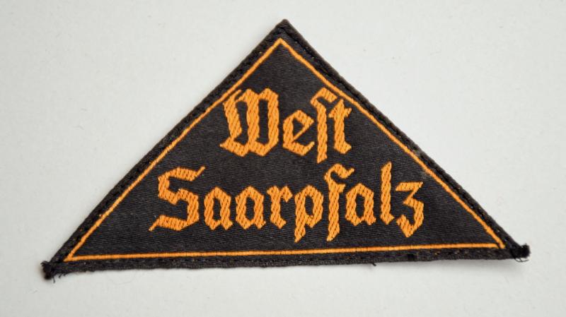 GERMAN WWII HITLER YOUTH DISTRICT TRIANGLE, WEST SAARPHALZ.