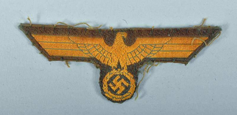 GERMAN WWII COASTAL ARTILLERY CAP EAGLE.