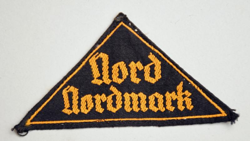 GERMAN WWII HITLER YOUTH DISTRICT TRIANGLE,  NORD NORDMARK.