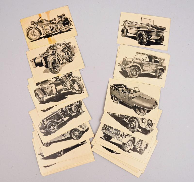 GERMAN WWII CIGARETTE CARD VEHICLES OF THE GERMAN WEHRMACHT.