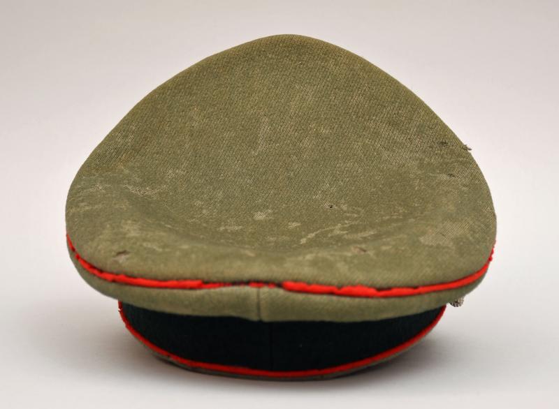 Regimentals | GERMAN WWII ARMY ARTILLERY OFFICERS VISOR CAP, BADLY MOTHED.