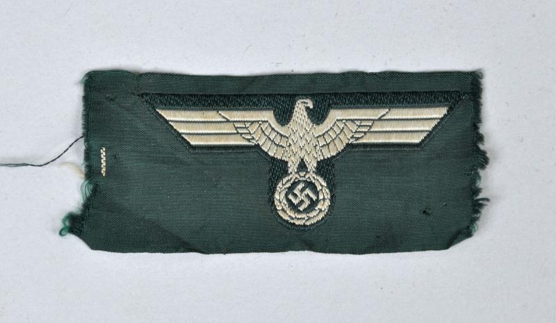 GERMAN WWII ARMY BEVO WOVEN OVERSEAS CAP EAGLE.