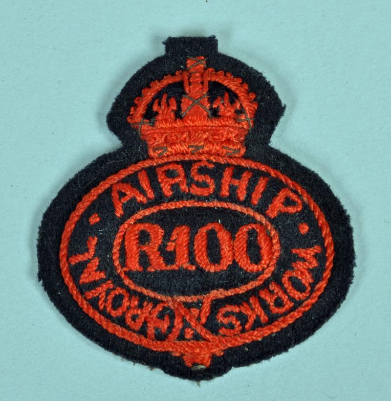 BRITISH WWI R100 ENLISTED RANKS AIR SHIP BADGE.