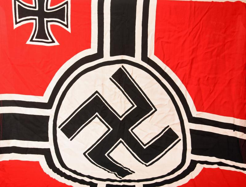 GERMAN WWII KRIEGSMARINE REICHSKRIEGS FLAG.