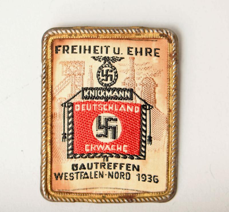 GERMAN WWII WESTFALEN NORD DEUTSCHLAND ERWACHE STANDARD TINNY.