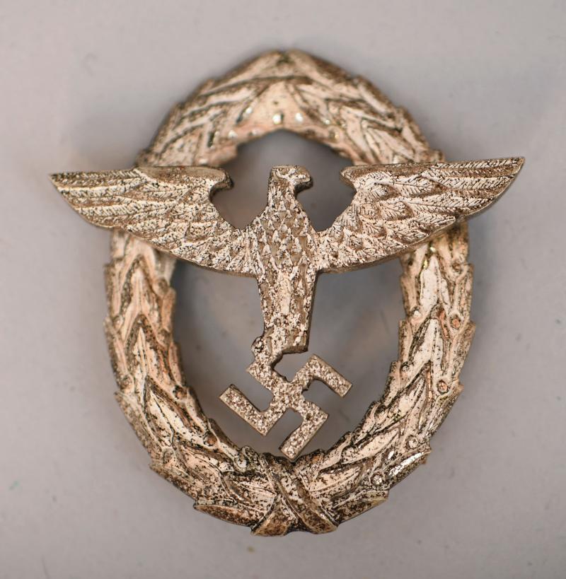GERMAN WWII FIRE OFFICIALS CAP EAGLE.