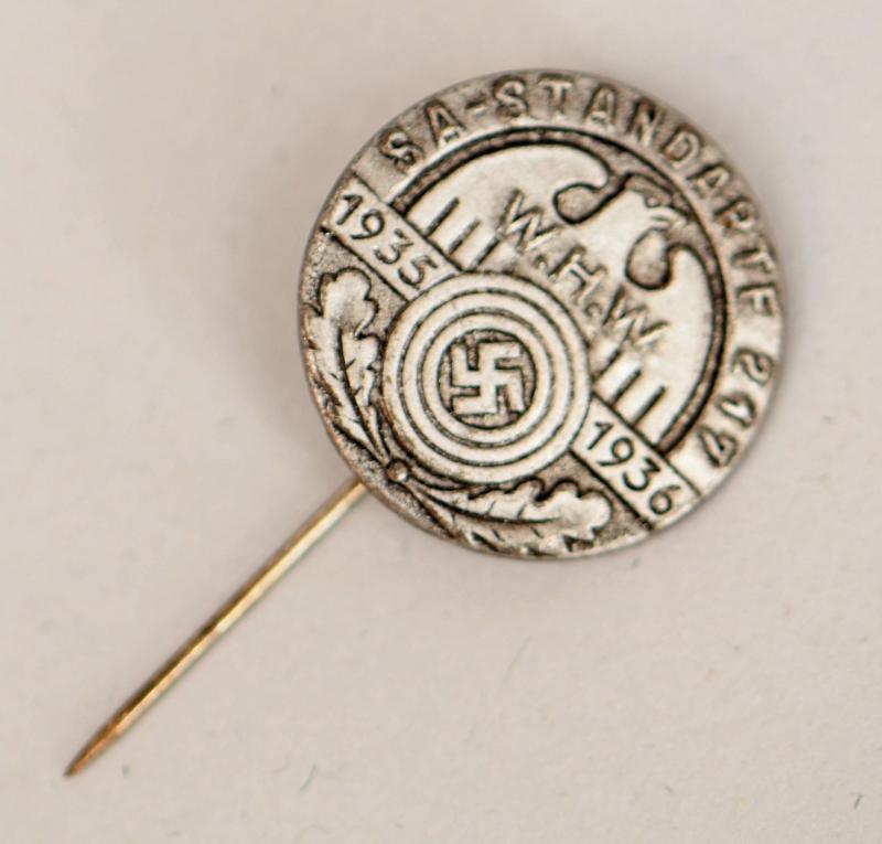 GERMAN WWII RIFLE ASSOCIATION WINTER HELP WORK LAPEL PIN.