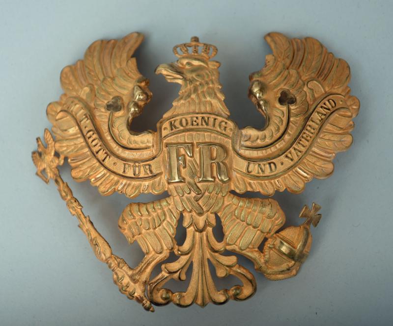 GERMAN WWI PRUSSIAN OFFICERS PICKELHAUBE PLATE.