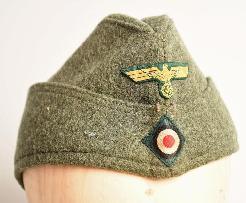 GERMAN WWII COASTAL ARTILLERY ENLISTED RANKS OVERSEAS CAP.