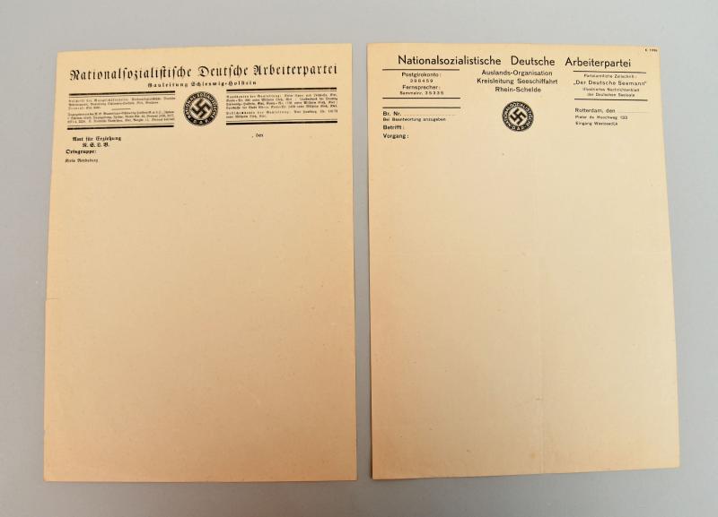 GERMAN WWII NSDAP HEADED PAPER.