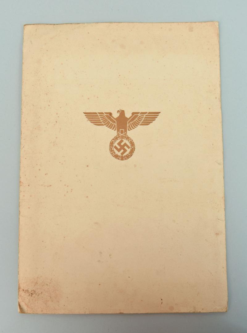 Regimentals | GERMAN WWII AWARD CITATION FOLDER.