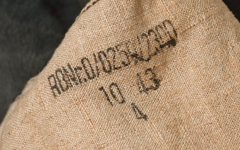 GERMAN WWII LEATHER PANZER/MARINE WRAP OVER JACKET.