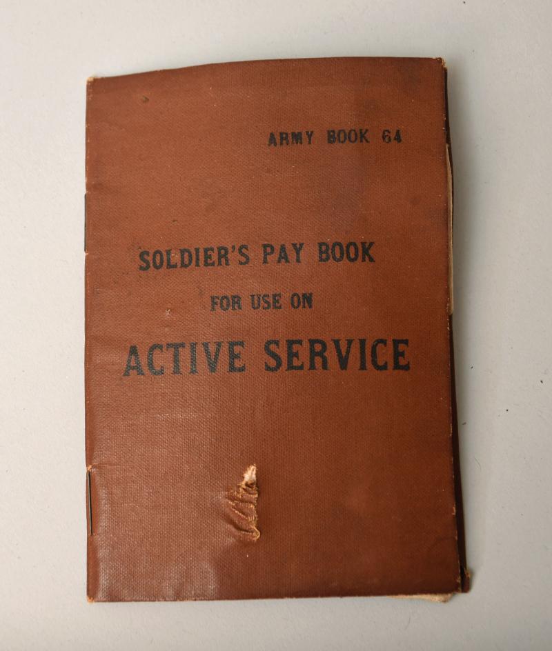 BRITISH WWI SOLDIERS SERVICE BOOK.