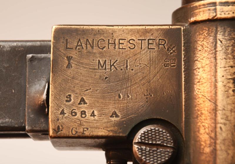 BRITISH WWII LANCHESTER SUB MACHINE GUN.