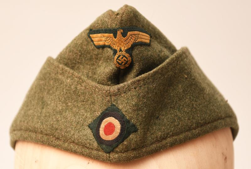 GERMAN WWII COASTAL ARTILLERY ENLISTED MAN OVERSEAS CAP.