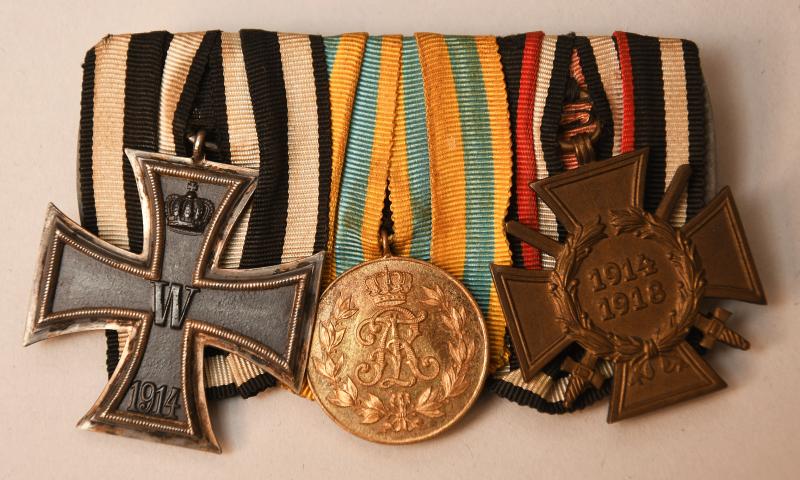 GERMAN WWI IMPERIAL MEDAL GROUP.