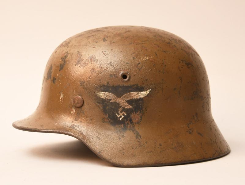 GERMAN WWII LUFTWAFFE CAMOUFLAGE M 40 HELMET.