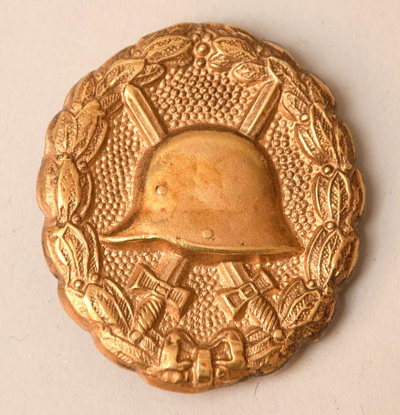 GERMAN WWI WOUND BADGE IN GOLD.