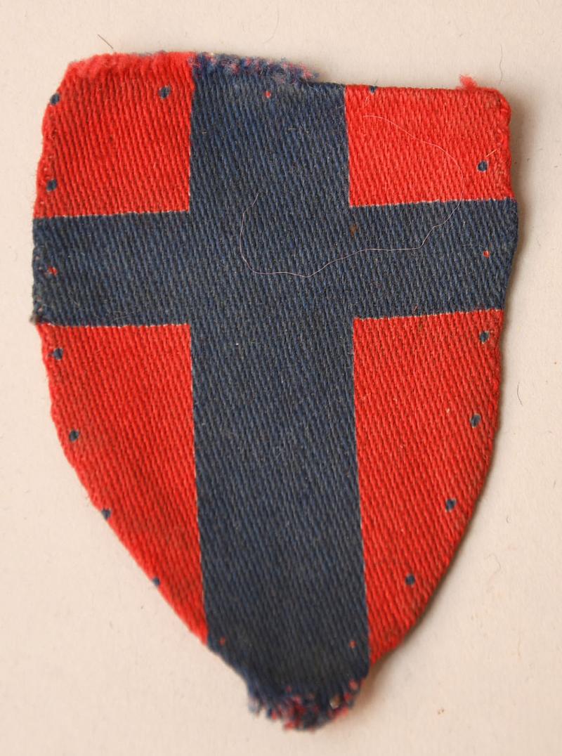 BRITISH WWII 21ST ARMY PRINTED PATCH FOR THE SLEEVE OF THE BATTLEDRESS.