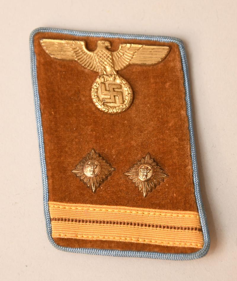 GERMAN WWII NSDAP OBER-GEMEINSCHAFTSLEITER SINGLE COLLAR PATCH.