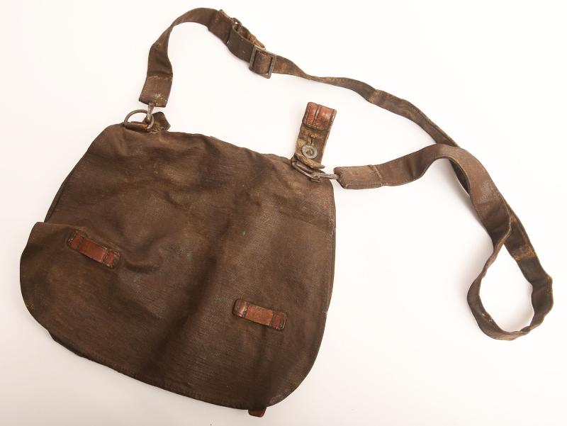 GERMAN WWII WAXED WATEREPROOF BREAD BAG.