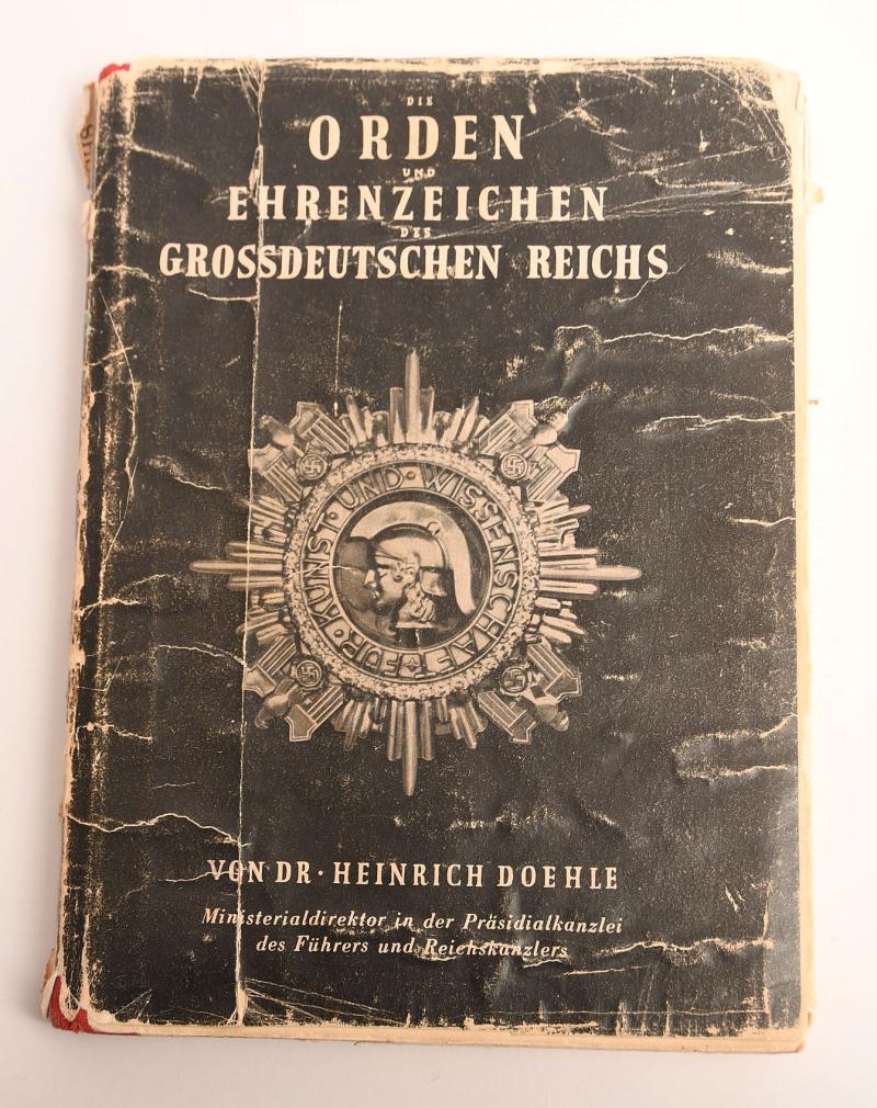 GERMAN WWII GERMAN AWARD BOOK BY DR. HEINRICH DOEHLE.