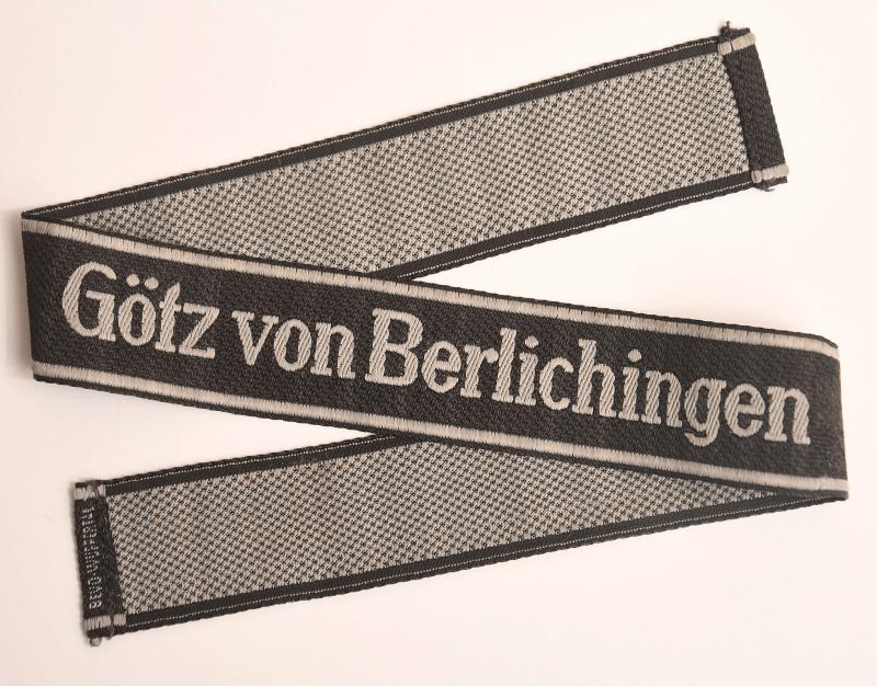 GERMAN WWII GOTZ VON BERLICHINGEN WAFFEN SS ENLISTED MANS CUFF TITLE.