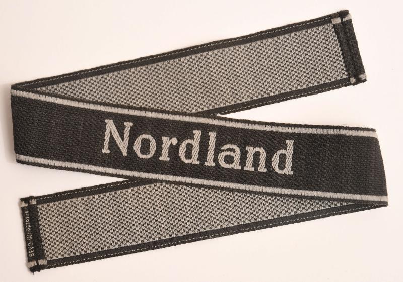 GERMAN WWII WAFFEN SS NORDLAND DIVISION ENLISTED MAN’S CUFF TITLE.