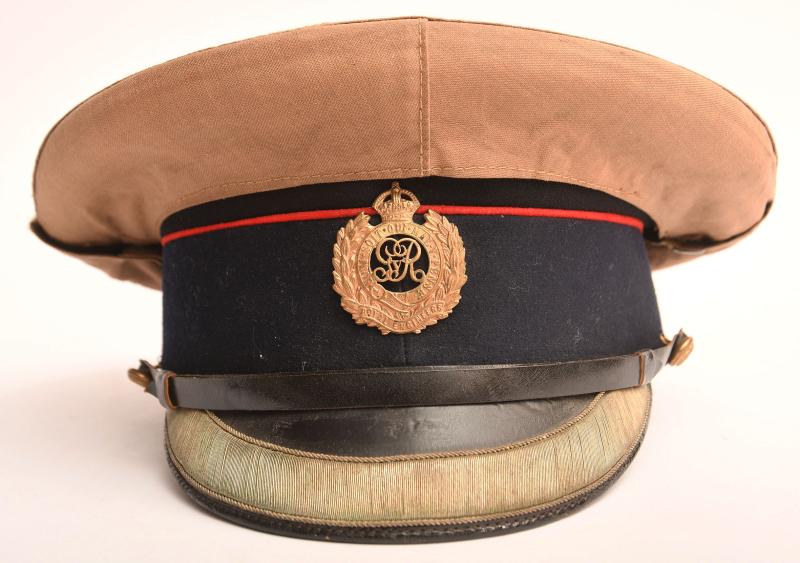 BRITISH WWI ROYAL ENGINEERS CAP WITH COVER.