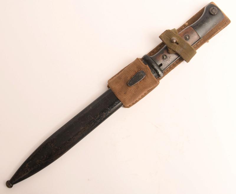 GERMAN WWII K98 BAYONET, MATCHED NUMBERS WITH TROPICAL FROG.