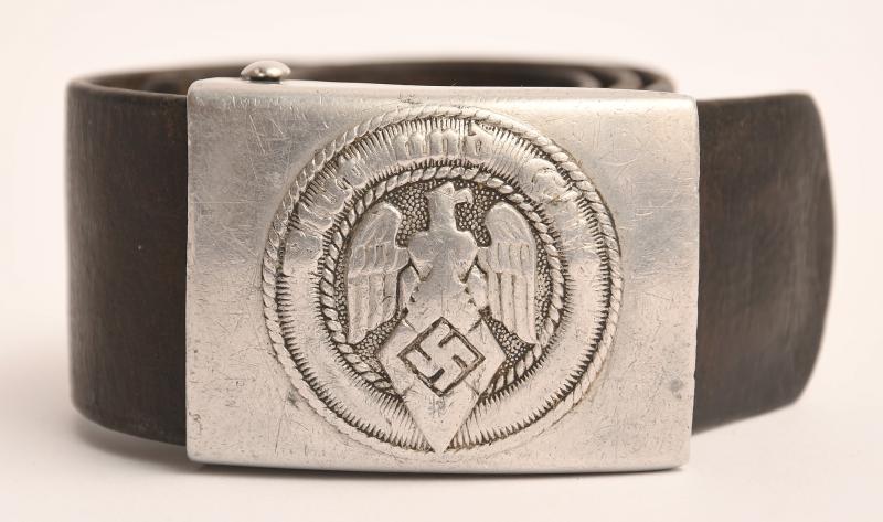 GERMAN WWII HITLER YOUTH ONE-PIECE CAST ALUMINIUM BUCKLE.