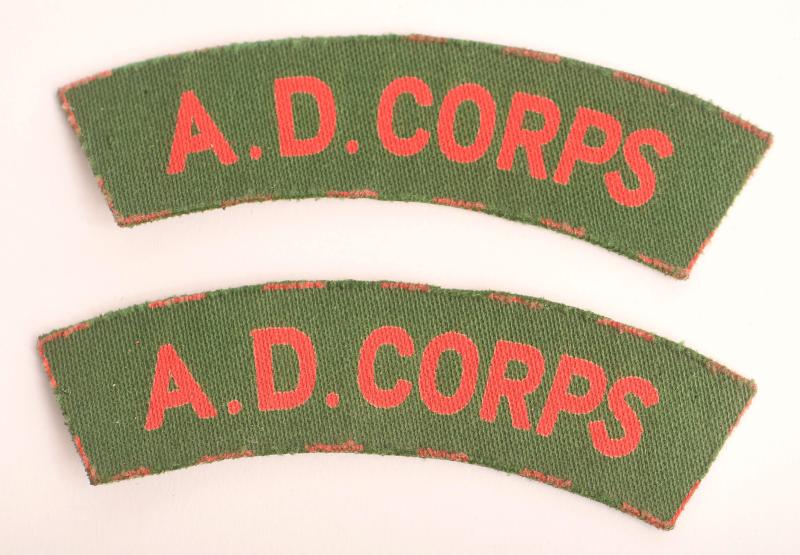 BRITISH WWII ARMY DENTAL CORPS PRINTED TITLES.