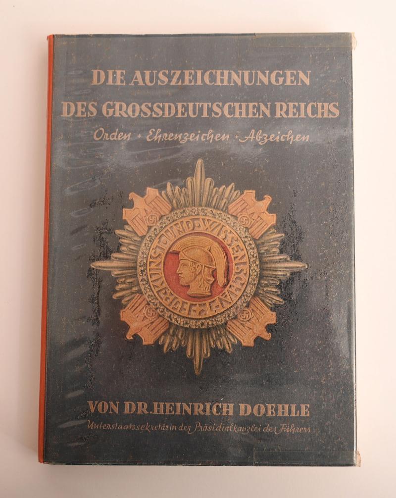 DR. HEINRICH DOEHLE WARTIME AWARDS BOOK.