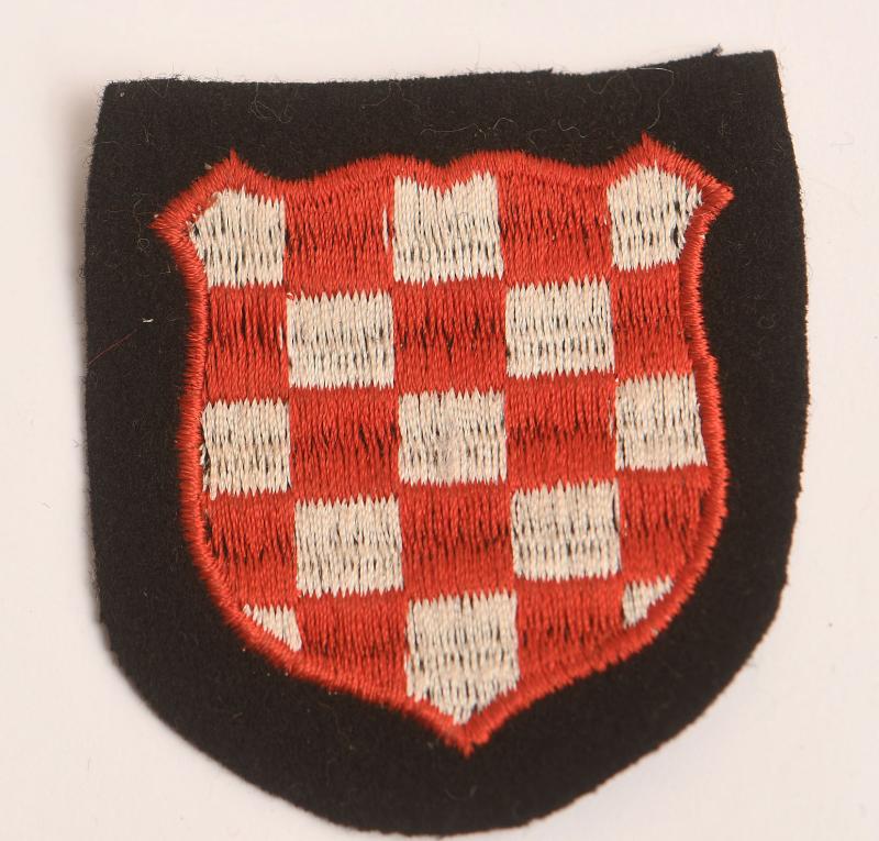 GERMAN WWII CROAT VOLUNTEER ARM SHIELD.