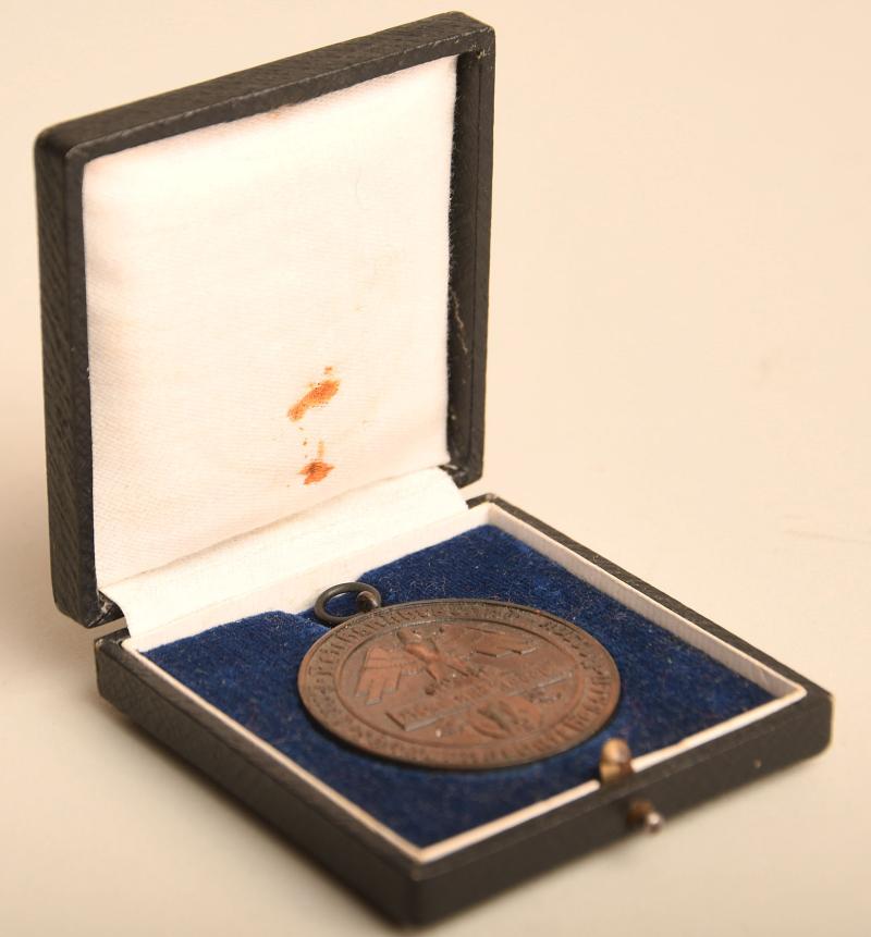 GERMAN WWII BLOOD AND SOIL MEDAL CASED.